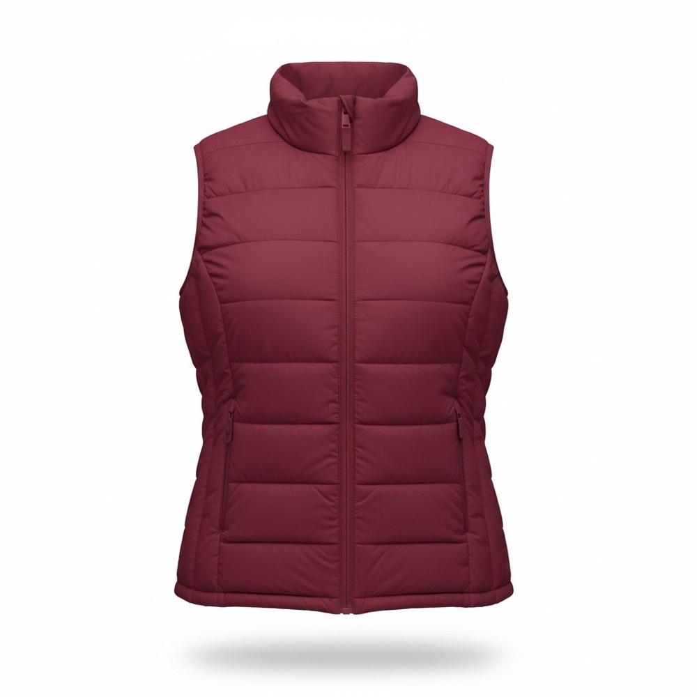 Market & Spruce Packable Burgundy Puffer Vest